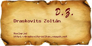 Draskovits Zoltán névjegykártya