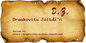 Draskovits Zoltán névjegykártya